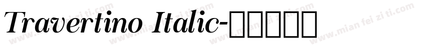 Travertino Italic字体转换